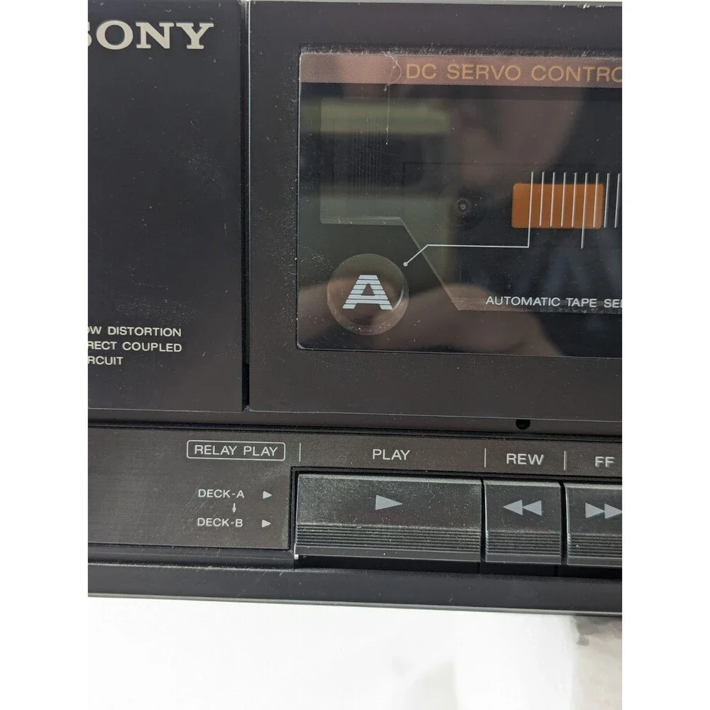 Sony TC-W235 Dual Cassette Deck Vintage '80s No Power Cord Missing Ribbon